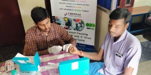 The Chennai Liver Foundation organizes free hepatitis screening camps at gummidipoondi